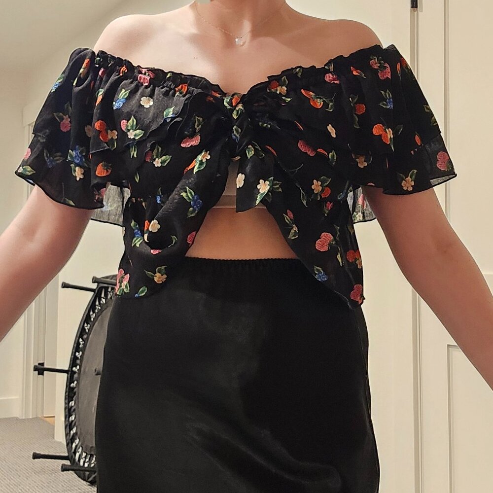Zara fruit blouse